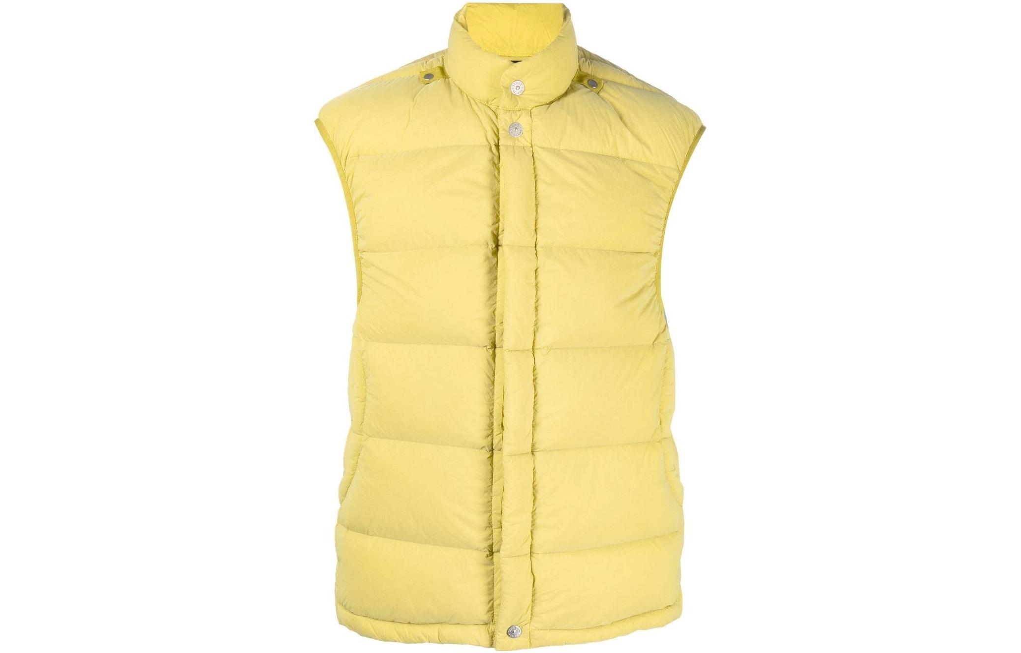 STONE ISLAND Мужская жилетка лимонно-желтого цвета, Lemon Yellow — фото 3