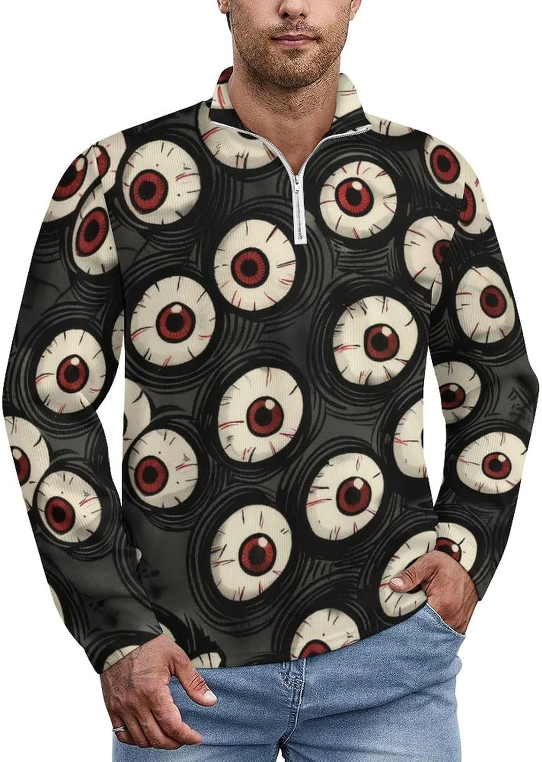 

Zakqeik Zebra Print мужская толстовка на молнии легкая с длинным рукавом и воротником-стойкой