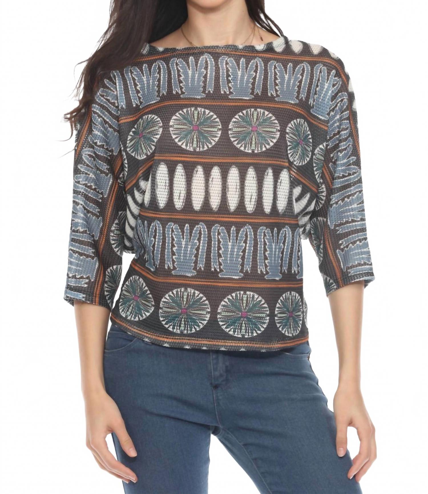 

Tribal Dodi Sweater Top In Multi ISLE by Melis Kozan