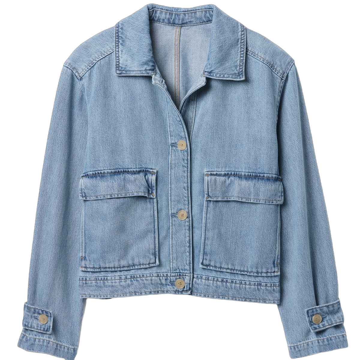 

GAP Женская куртка светлая стираемая, Light Washed