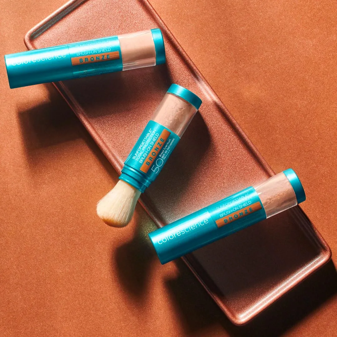 Минеральная солнцезащитная пудра Colorescience с кисточкой для чувствительной кожи, Bronze — фото 3
