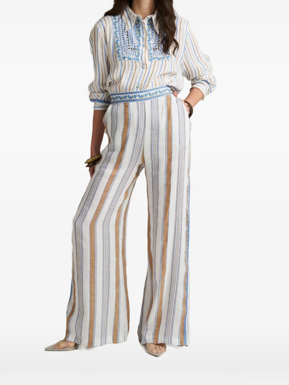 

Рубашка в полоску Pho Firenze, бежевый