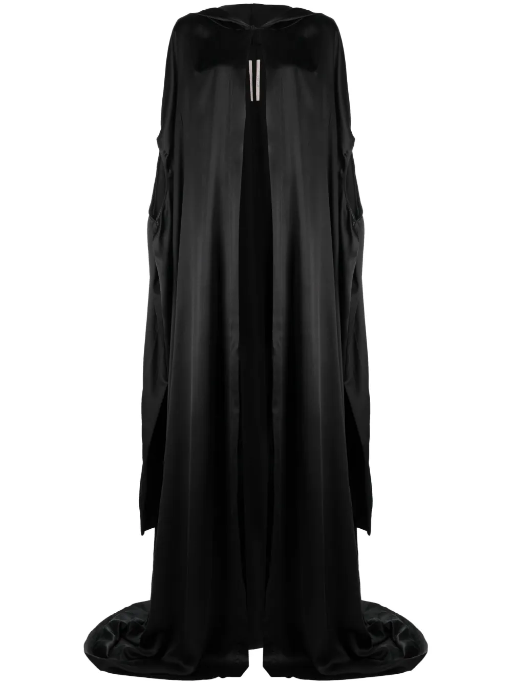 

Шелковое платье с капюшоном Rick Owens, черный
