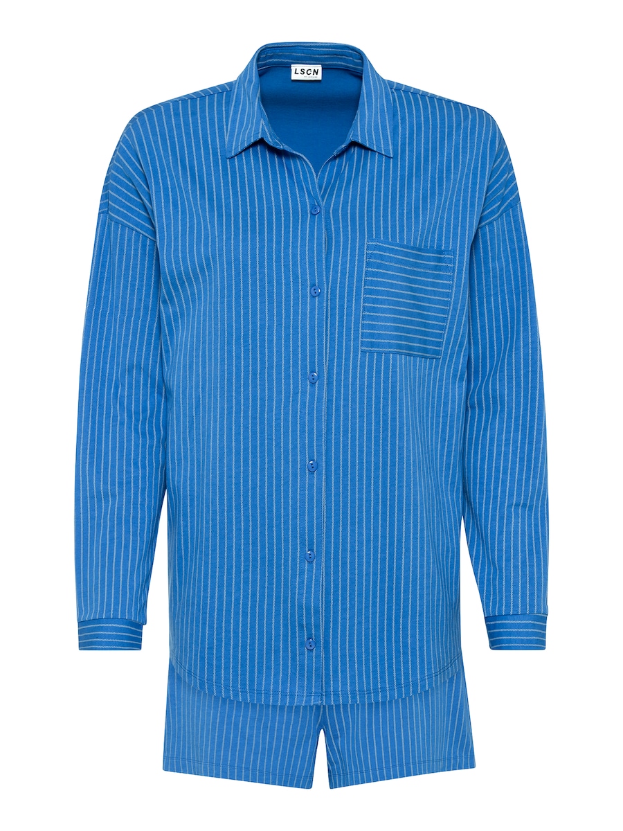 

Короткий пижамный комплект LSCN by LASCANA, синий