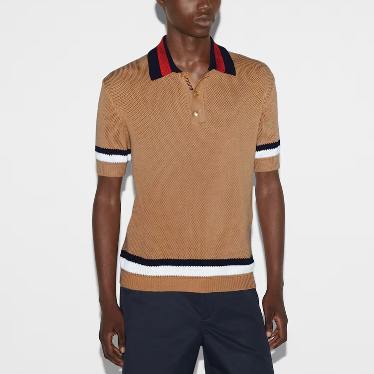 

Рубашка поло мужская верблюжья Gucci, коричневый