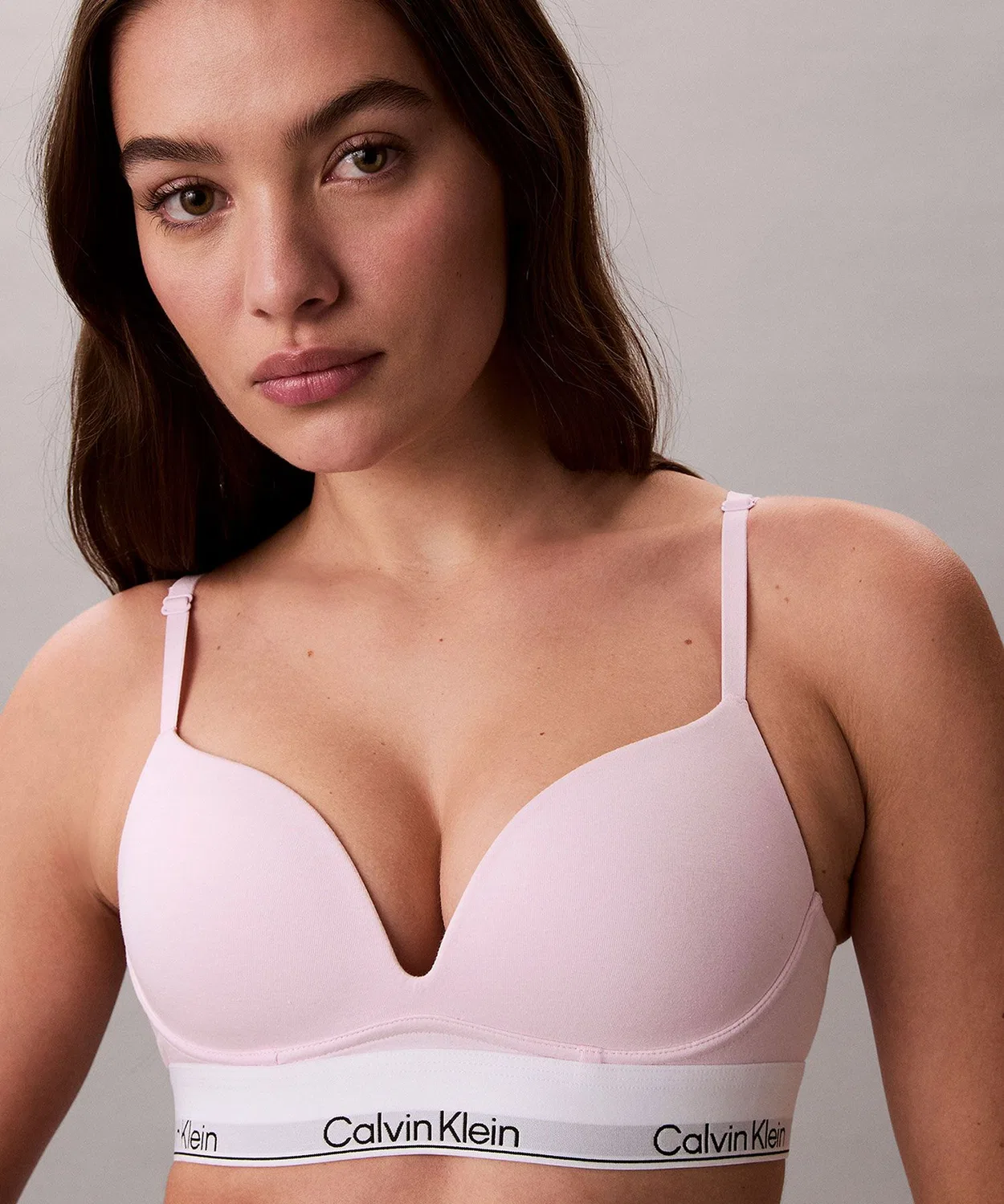 Бюстгальтер пуш-ап Калвин Кляйн Icon Cotton Modal, розовый