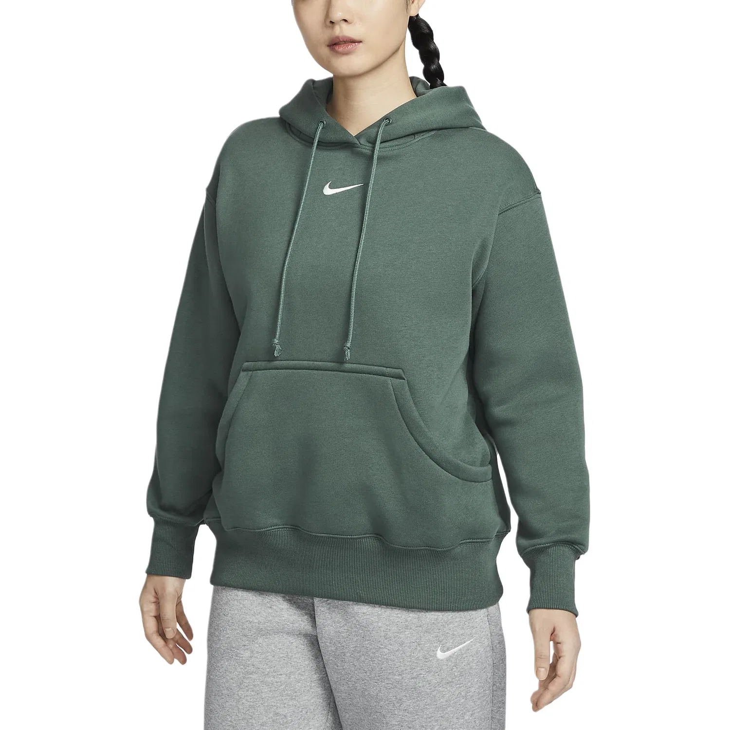 Толстовка женская Sportswear Phoenix Fleece Swoosh Vintage Green Nike