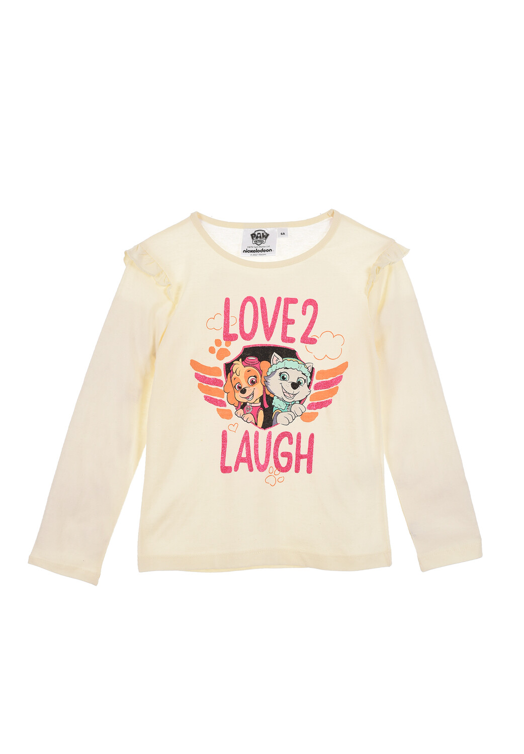 

Лонгслив Paw Patrol Langarmshirt Skye und Everest, белый