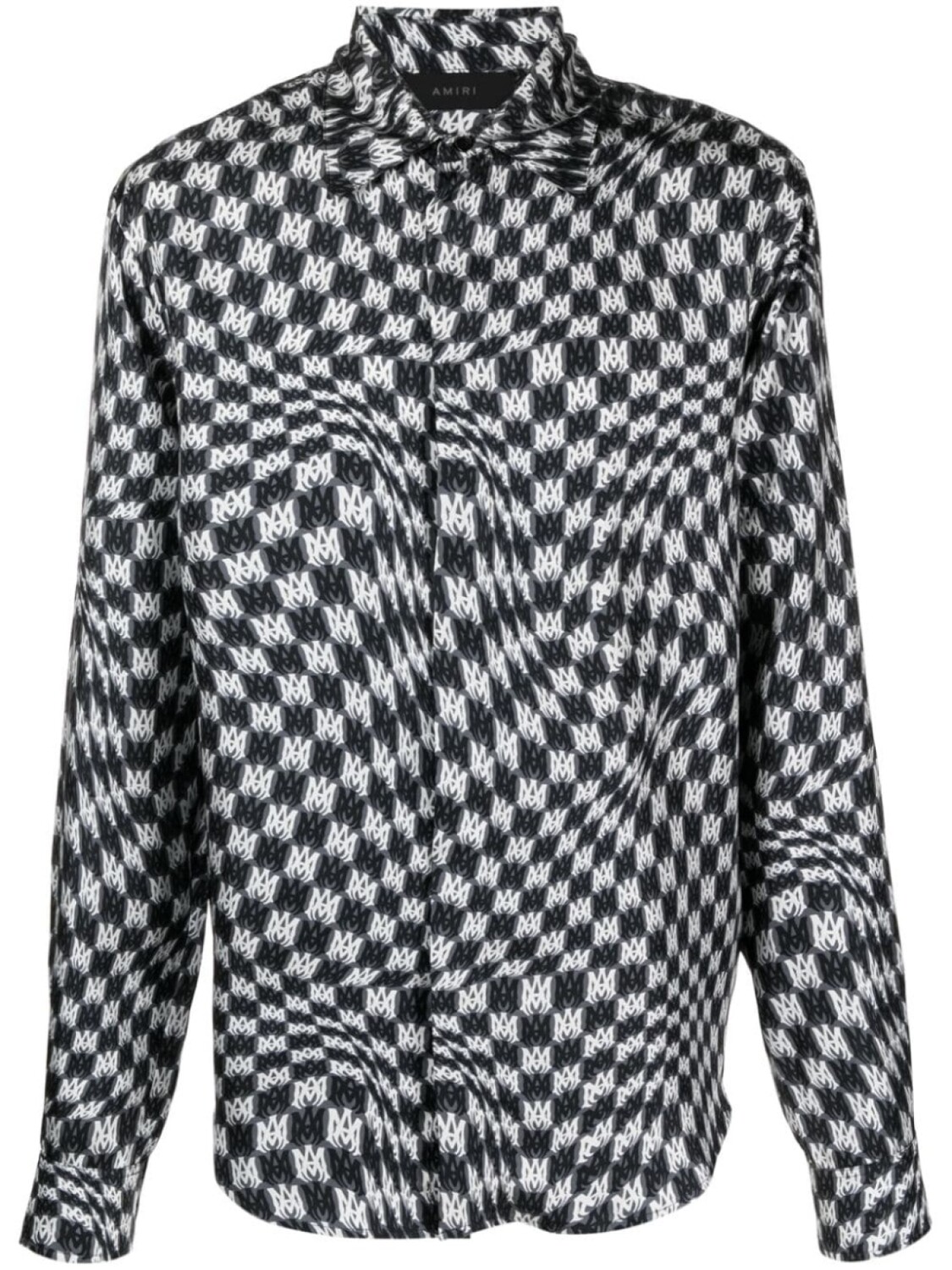 

AMIRI шелковая рубашка Wavy MA, черный