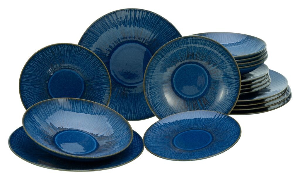 

CreaTable, 10591, Sea Breeze Blue, набор тарелок, 18 предметов, керамика, синий