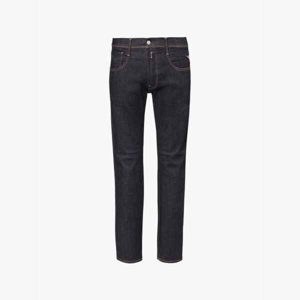 

Джинсы Anbass hyperflex slim-fit прямого кроя из эластичного денима Replay, синий