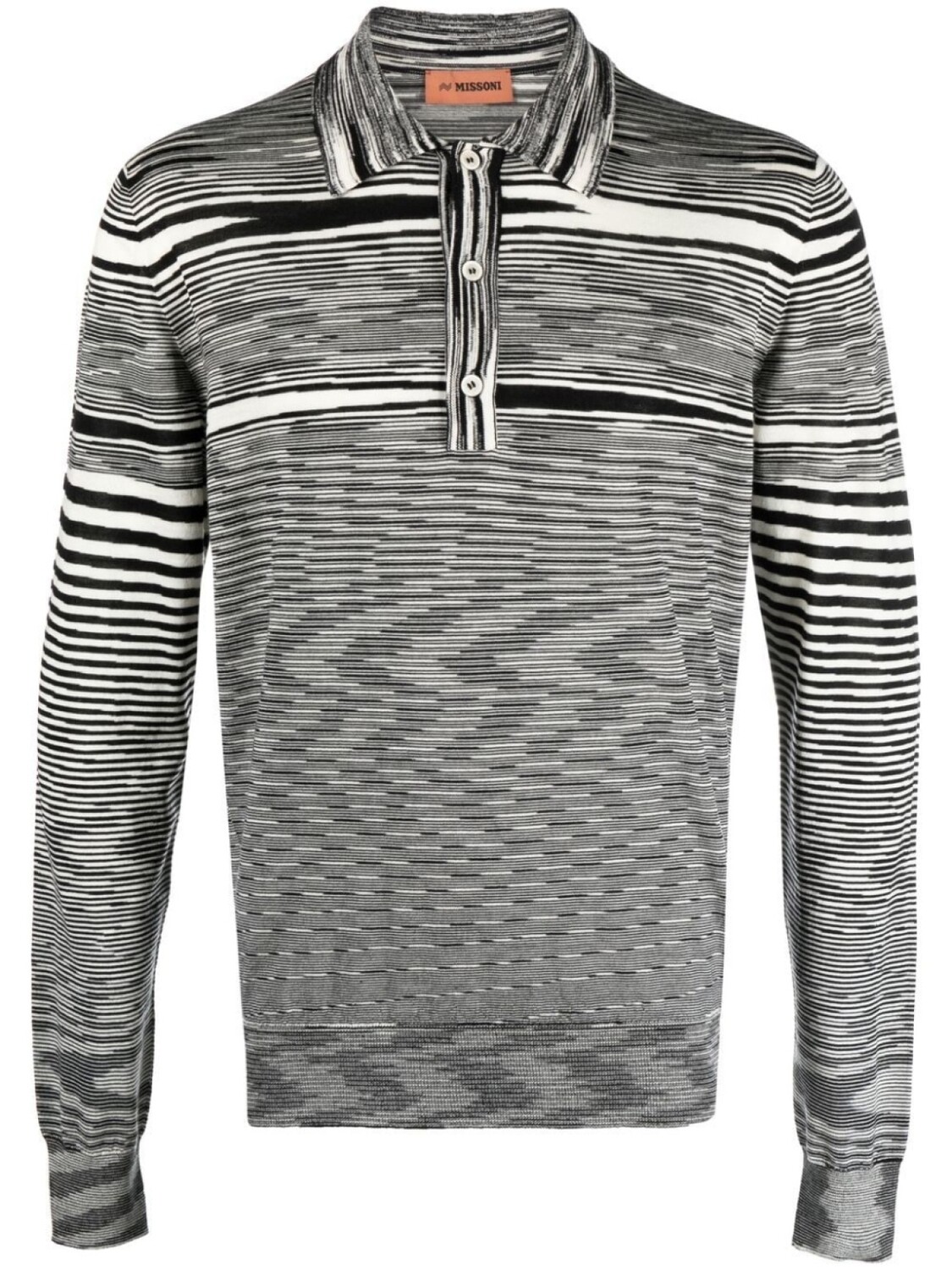 

Missoni шерстяная рубашка поло с длинными рукавами, черный