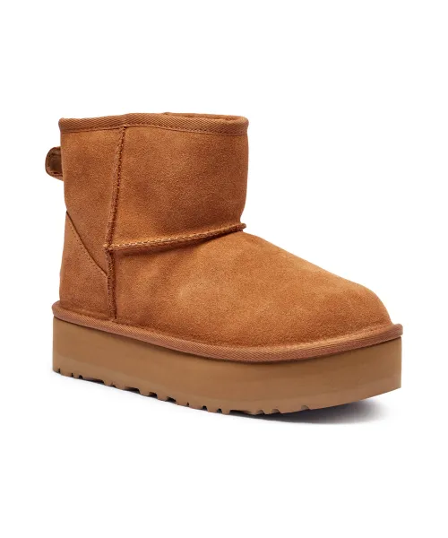 

Кожаные зимние ботинки классическая мини-платформа Ugg, коричневый