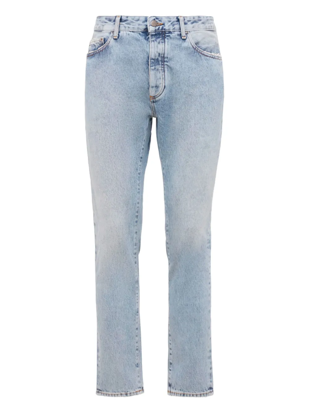 

Джинсы с пятью карманами и логотипом Palm Angels, синий