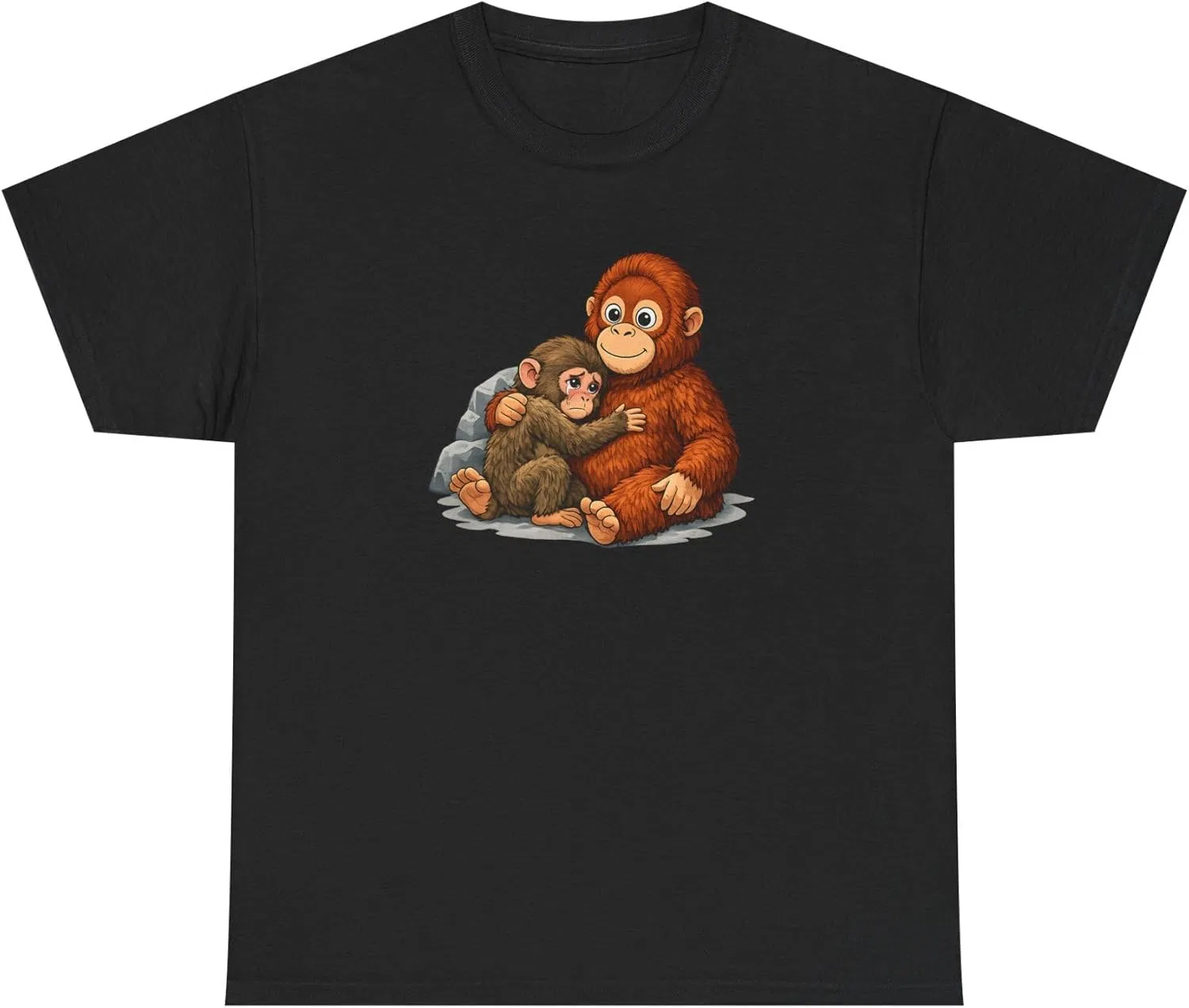 Футболка Punch Monkey – очаровательная плюшевая обезьянка, обнимающая малыша, вирусная трогательная футболка с изображением японской макаки