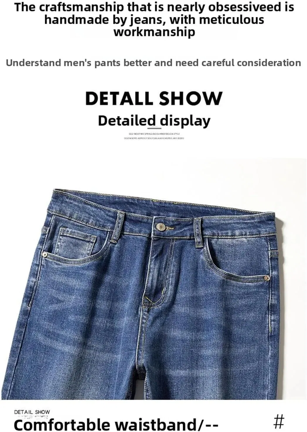 Джинсы свободные, Men's Retro, серый — фото 2