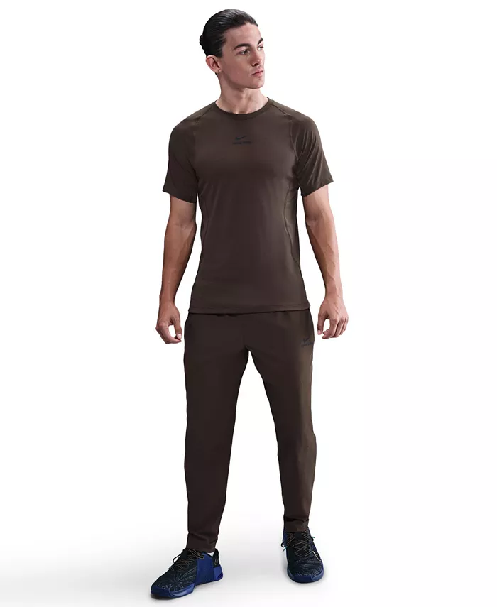 

Мужская профессиональная тренировочная футболка Dri-Fit с коротким рукавом Nike, коричневый