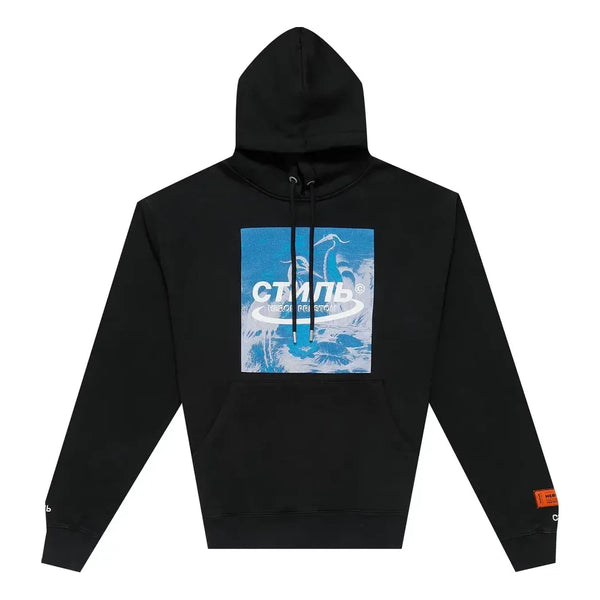 

Толстовка ss21 herons halo hoodie 'black blue' Heron Preston, черный