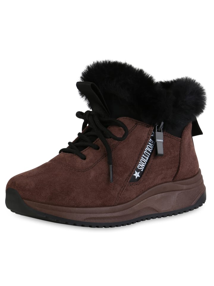 Кроссовки на шнуровке VAN HILL Sneaker Low Emily, коричневый