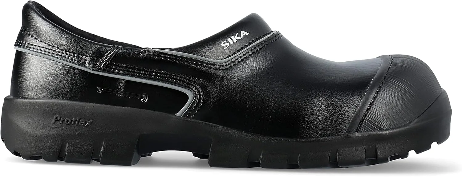 Рабочие сабо SIKA Unisex Proflex с закрытой конструкцией и технологией ProNose, нескользящая полиуретановая подошва, кожа Permair, амортизирующая защитная обувь для фермеров, строителей и промышленных рабочих, черный — фото 2