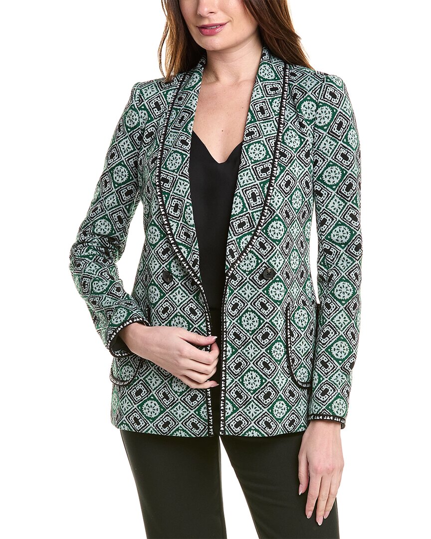 

Пиджак Diane von Furstenberg Penelope из смесовой шерсти, зеленый