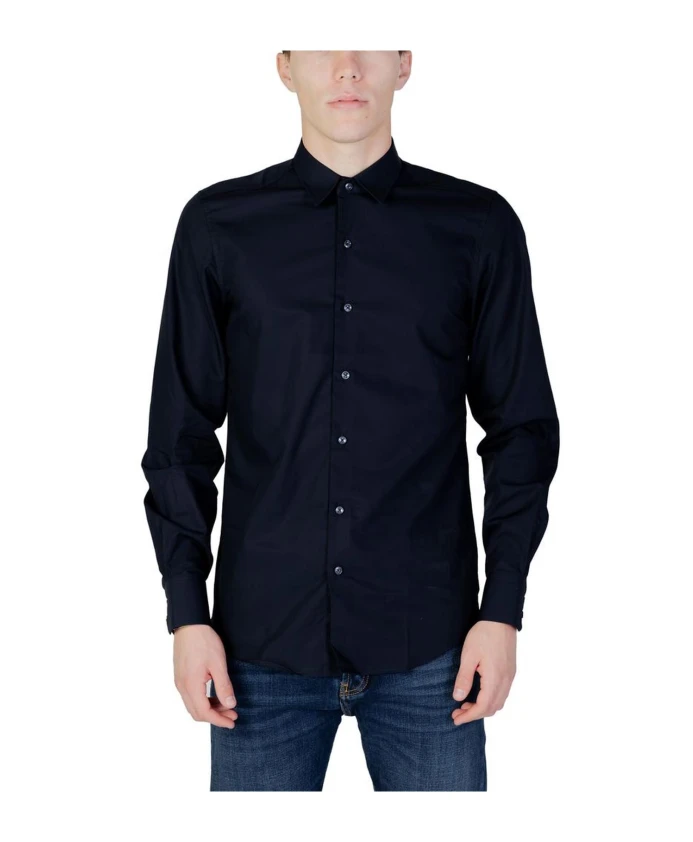 

Хлопковая рубашка с длинными рукавами, осень/зима Antony Morato, синий