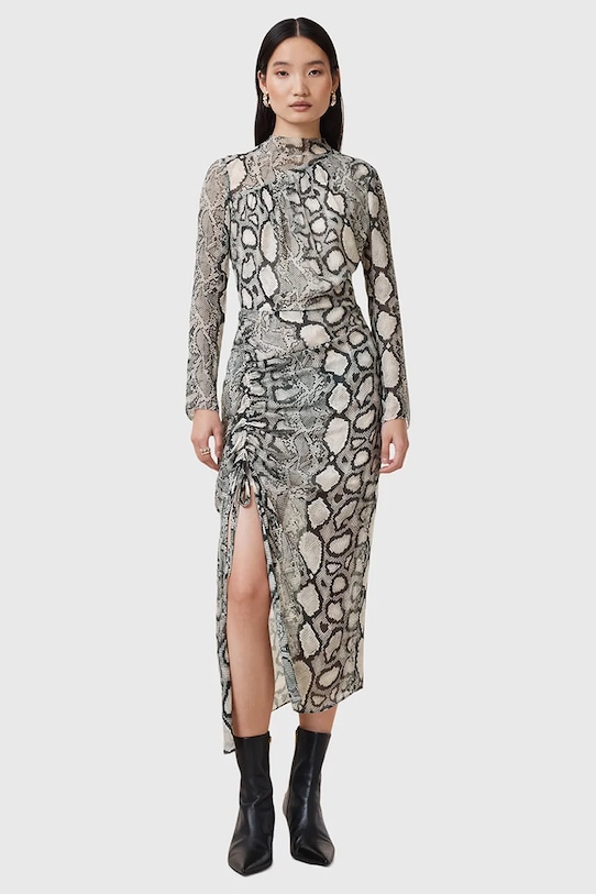

Платье с добавлением шелка RIZO Allsaints, мультиколор