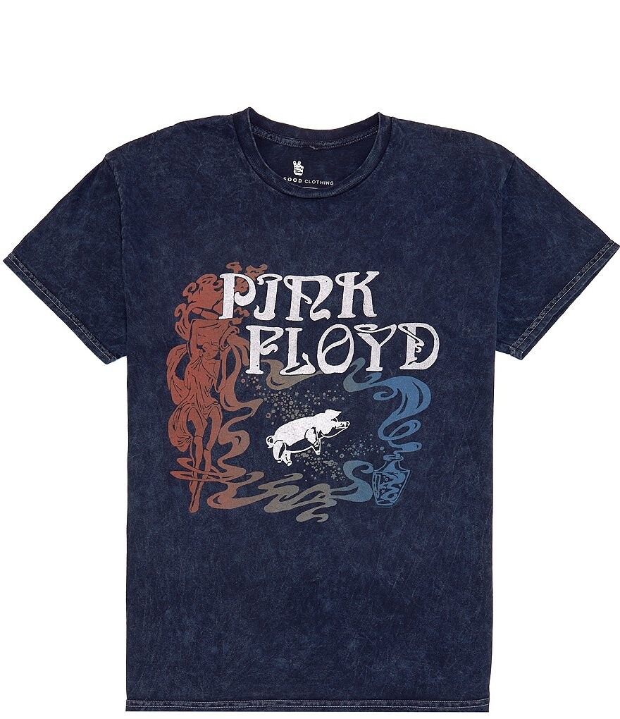 

Футболка с рисунком Junk Food Pink Floyd в стиле модерн, синий
