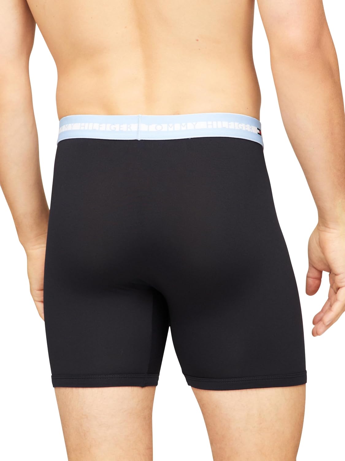 Комплект из 3 мужских трусов-боксеров Tommy Hilfiger Comfort Plus, Navy W/ Romantic Blue Waistband, Navy W/ Primary Red Waistband, Navy W/ Navy Waistband — фото 2