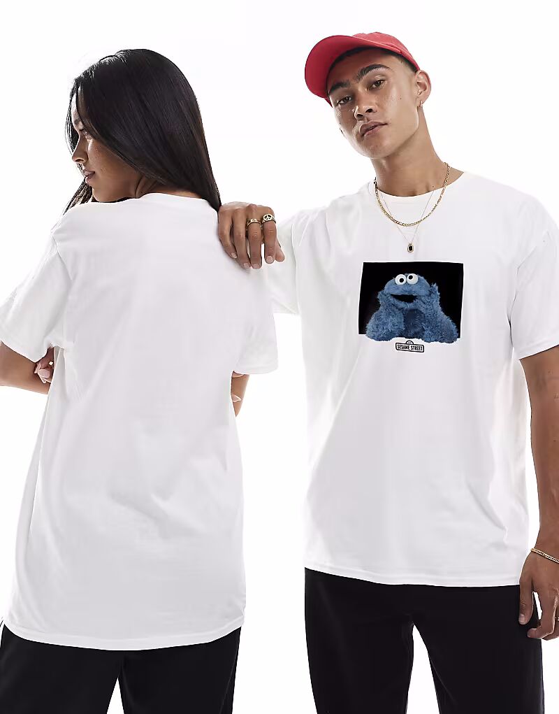 

Футболка с фотографией Печеньки-монстра белого цвета Prnt