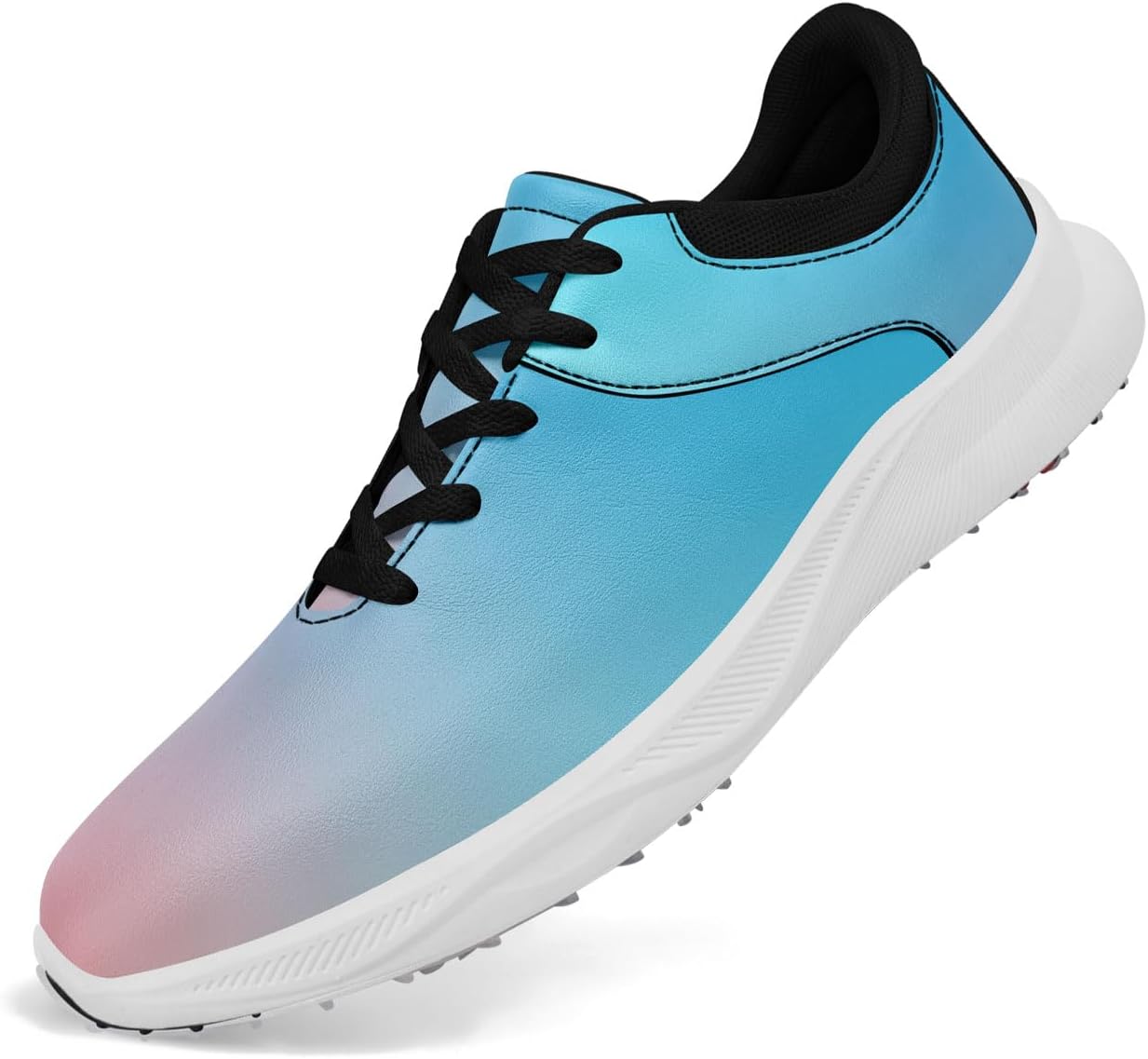 

Гольф обувь без шипов Gradient для мужчин и женщин - легкие водонепроницаемые спортивные кроссовки с вентиляцией для гольфа и активного отдыха на открытом воздухе Awsole, черный/синий/розовый