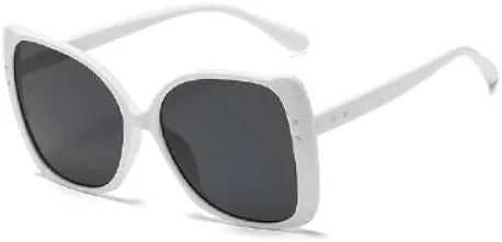 

Винтажные солнцезащитные очки большого размера для женщин, градиентные, с защитой от УФ-излучения UV400, большие белые солнцезащитные очки MTZJH, C4 White - Full Gray