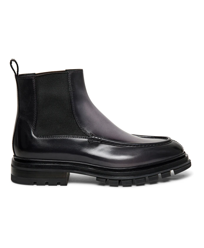 

Мужские кожаные ботинки челси Santoni, черный