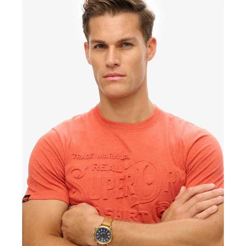 Футболка с коротким рукавом Superdry Workwear Embossed Relaxed, оранжевый — фото 4