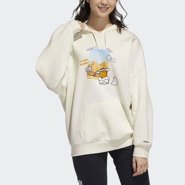 Толстовка с капюшоном neo x gudetama Adidas, белый — фото 3