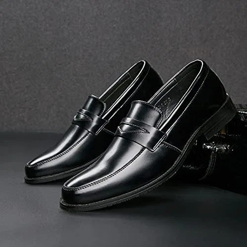 Лоферы кожаные мужские на плоской подошве, Black — фото 3