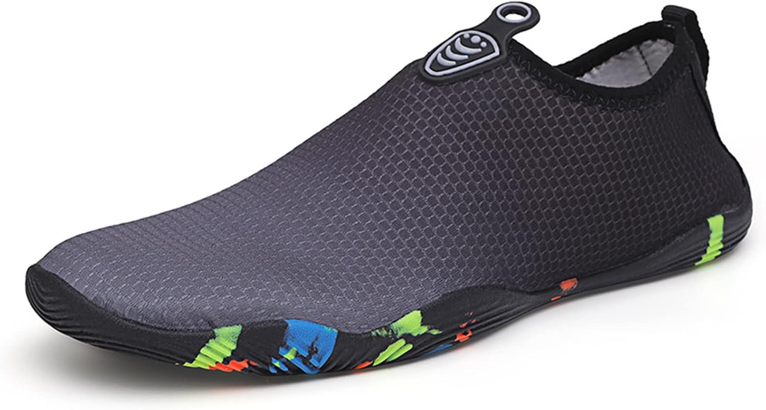 

Водные туфли с градиентным цветом, обувь для пляжа и бассейна, быстросохнущая для водных видов спорта, йоги, тренировок, серфинга и плавания, мужские и женские (Синий-А, 6.5) Alievoke