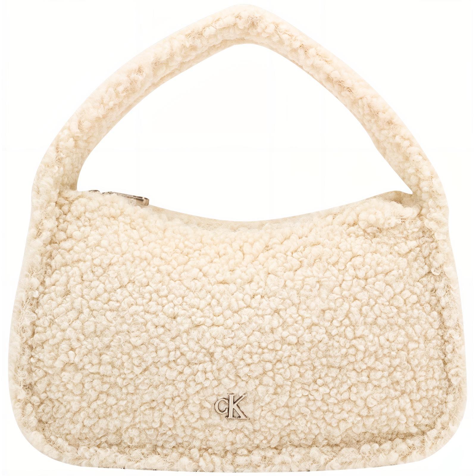 

CALVIN KLEIN Тканевая сумка среднего размера женская кремово-белая, PAS-Cream White