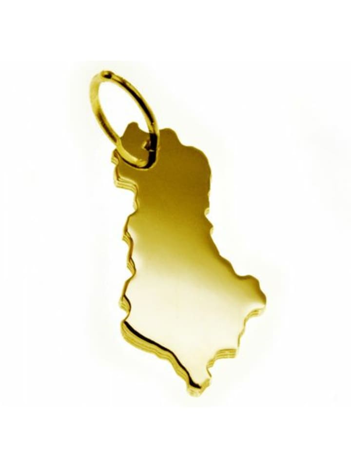 

Schmuckador Кулон с изображением карты Албании из цельного желтого золота 333 пробы