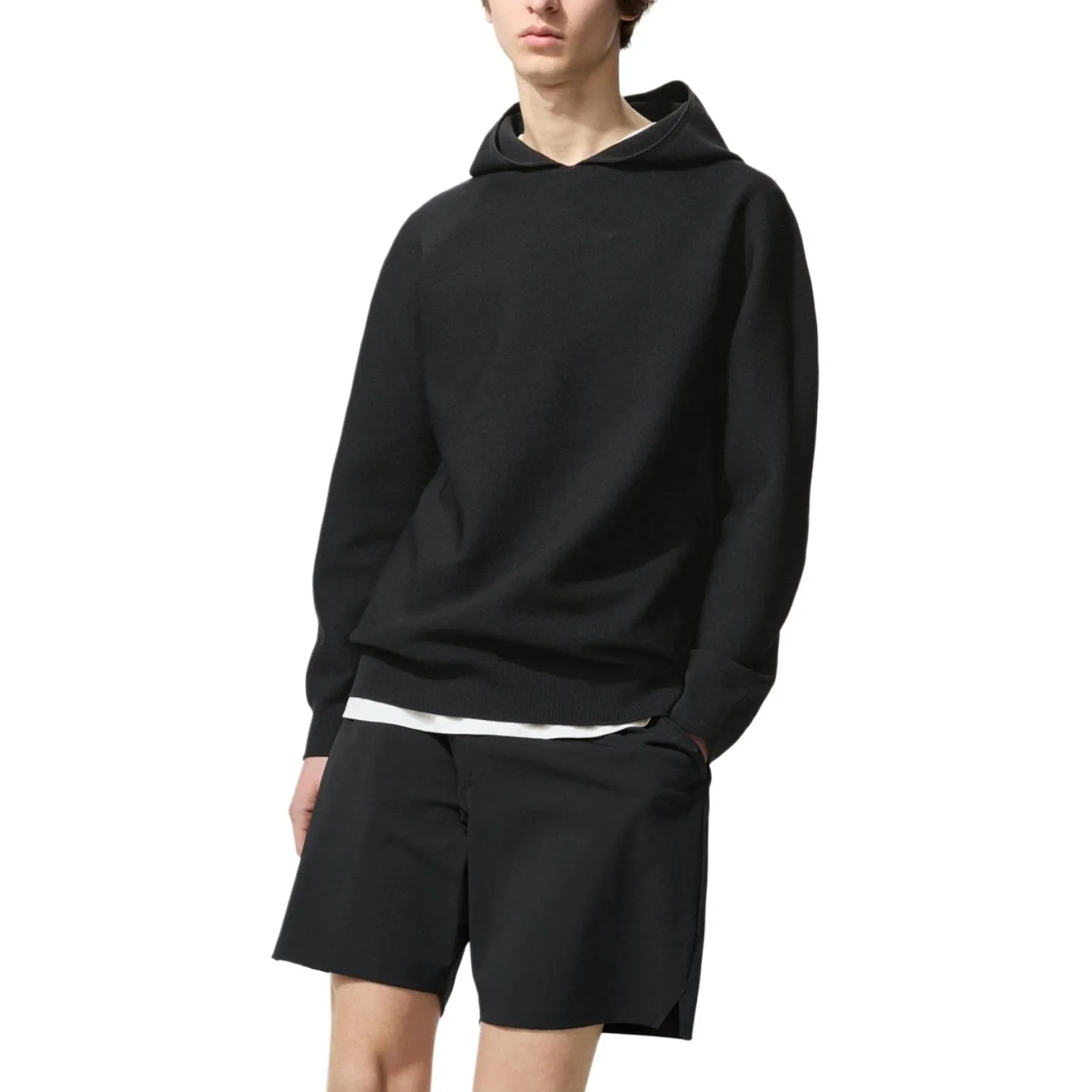 UNIQLO Толстовка унисекс черная с капюшоном
