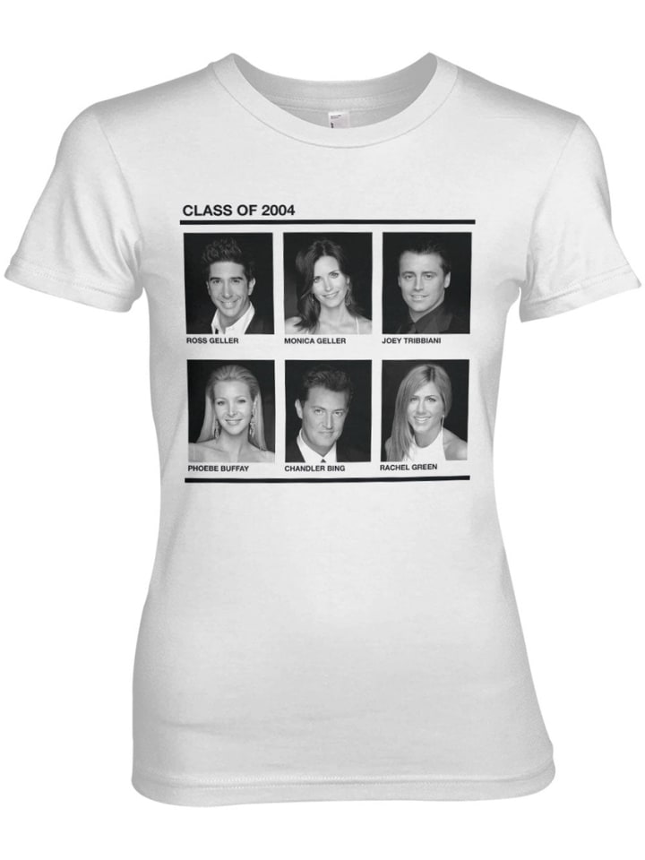 

Футболка "Class Of 2004 Girly Tee" белого цвета Friends, Белый, Футболка "Class Of 2004 Girly Tee" белого цвета Friends
