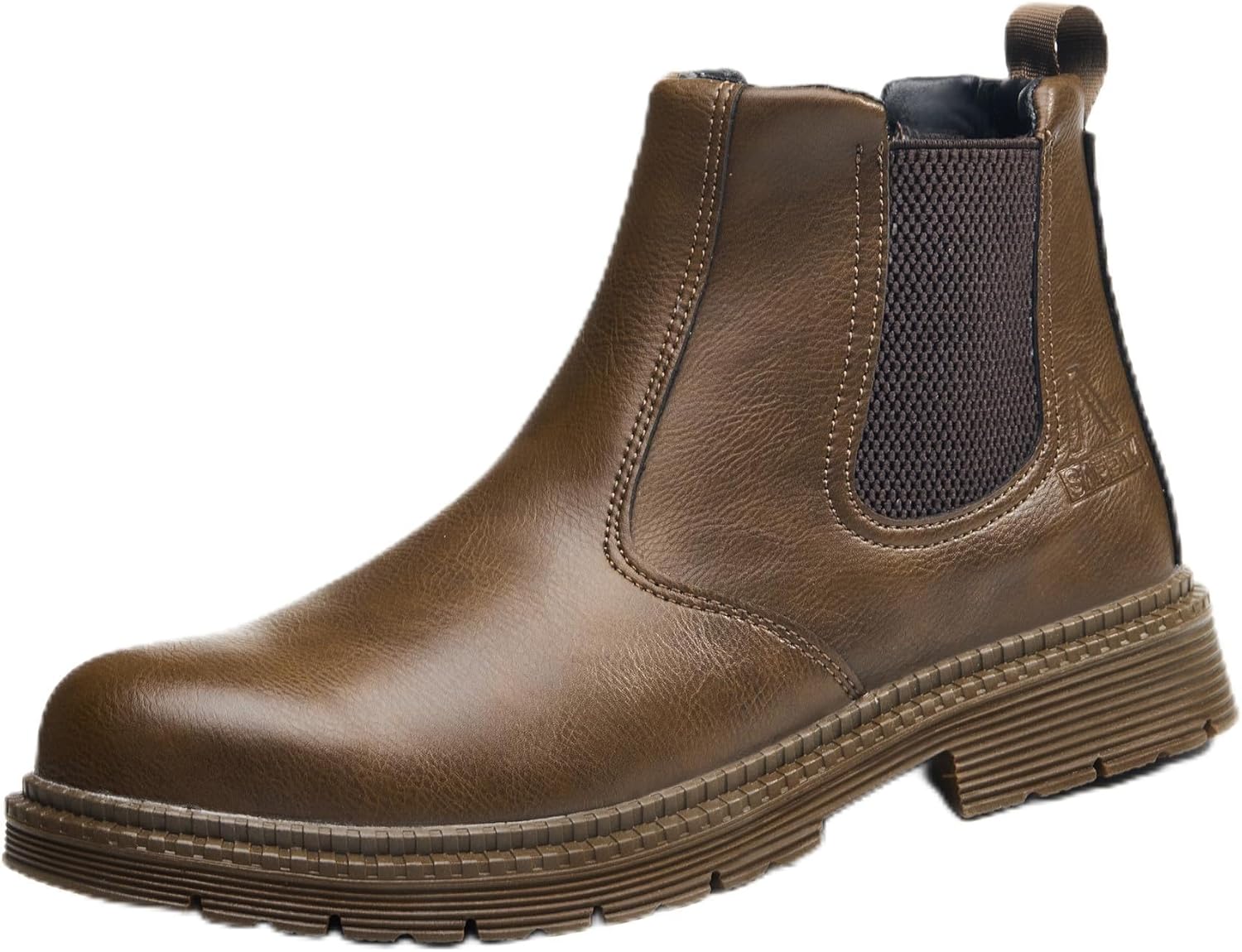 

Мужские рабочие ботинки «челси» с металлическим носком, унисекс, водонепроницаемые, легкие, удобные, с нескользящей подошвой Zbvb, хаки