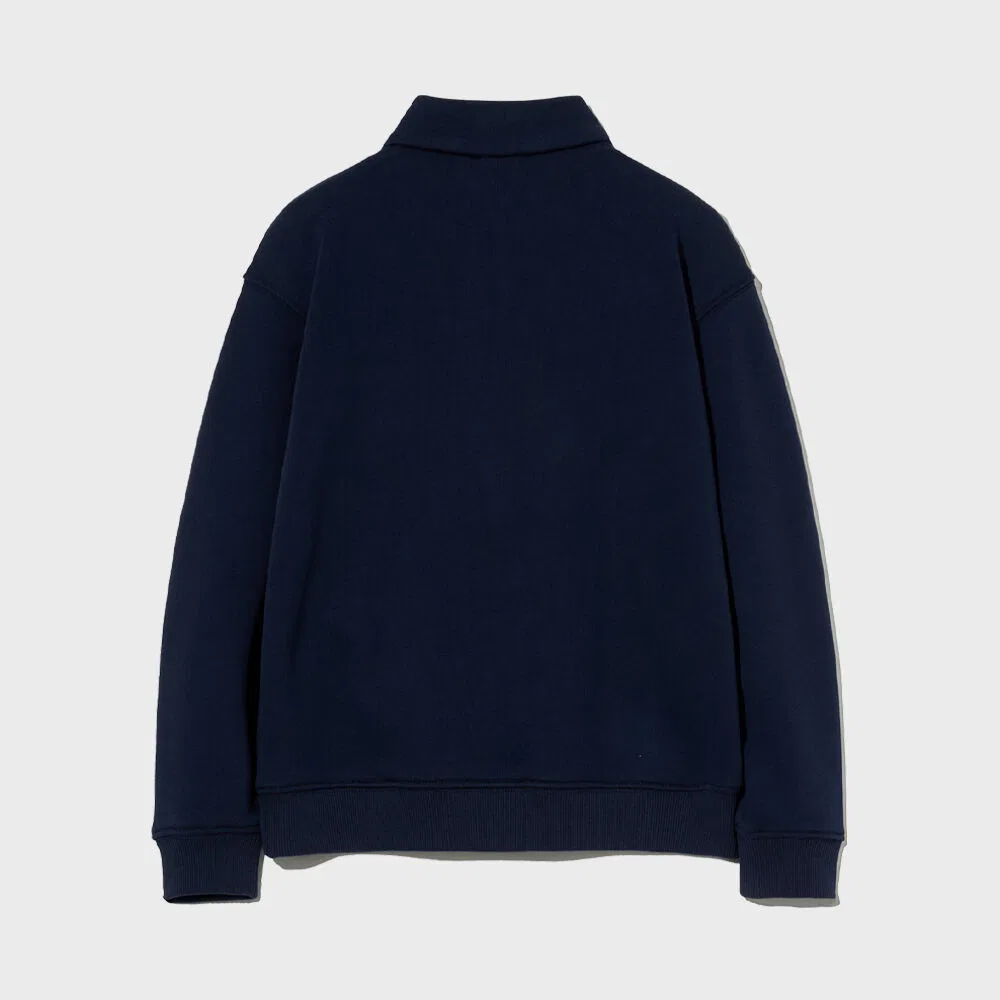 Детский свитшот Kids button halfneck тёмно-синий от Marithé Kids — фото 3