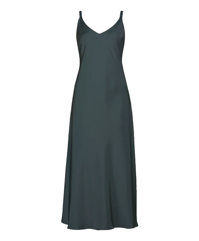 

Вечернее платье с пайетками и широкими бретелями Vera Mont, серый