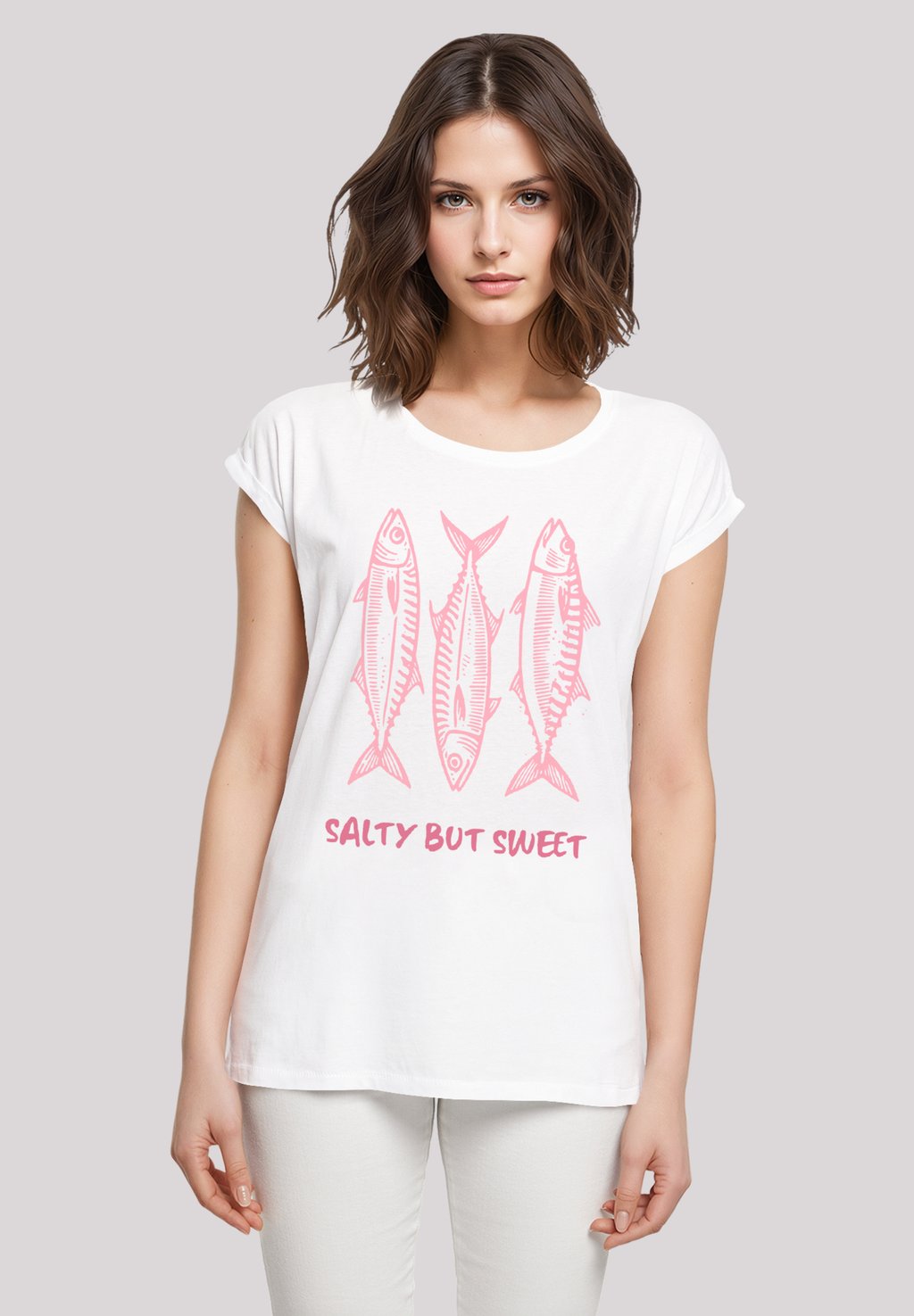 

Футболка с принтом SALTY BUT SWEET SUMMER F4NT4STIC, белый