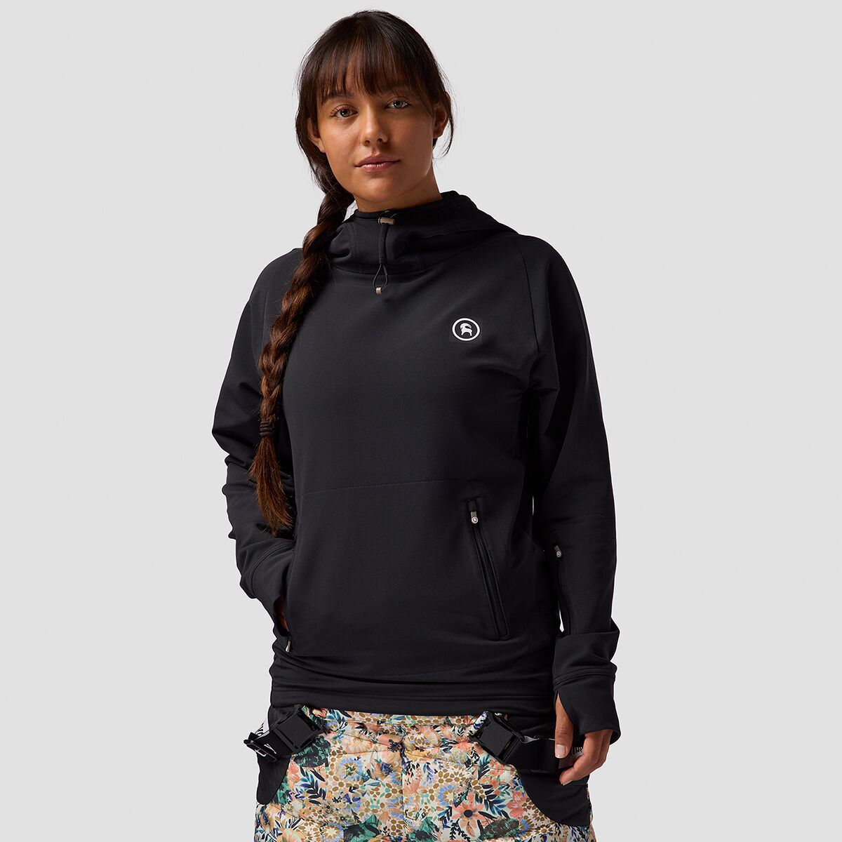 

Куртка-худи из флиса с мягкой мембраной Backcountry, черный