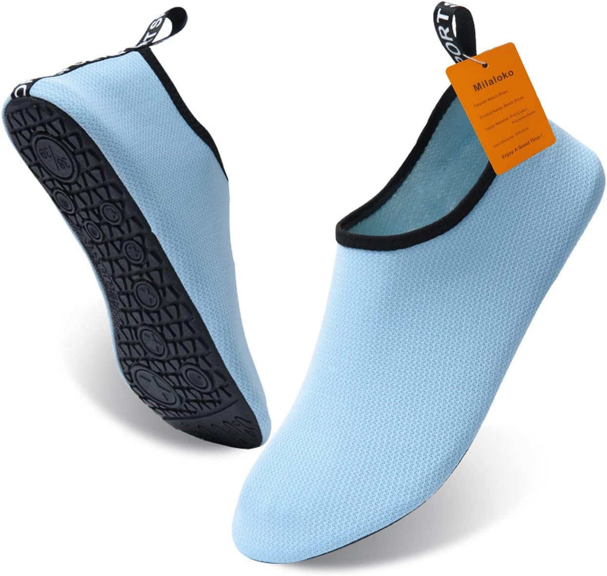 

Акваобувь, Босоножки для йоги, Быстросохнущие пляжные тапочки для плавания и серфинга для женщин и мужчин, Спортивные аксессуары, Для бассейна и кемпинга Milaloko, небесно-голубой