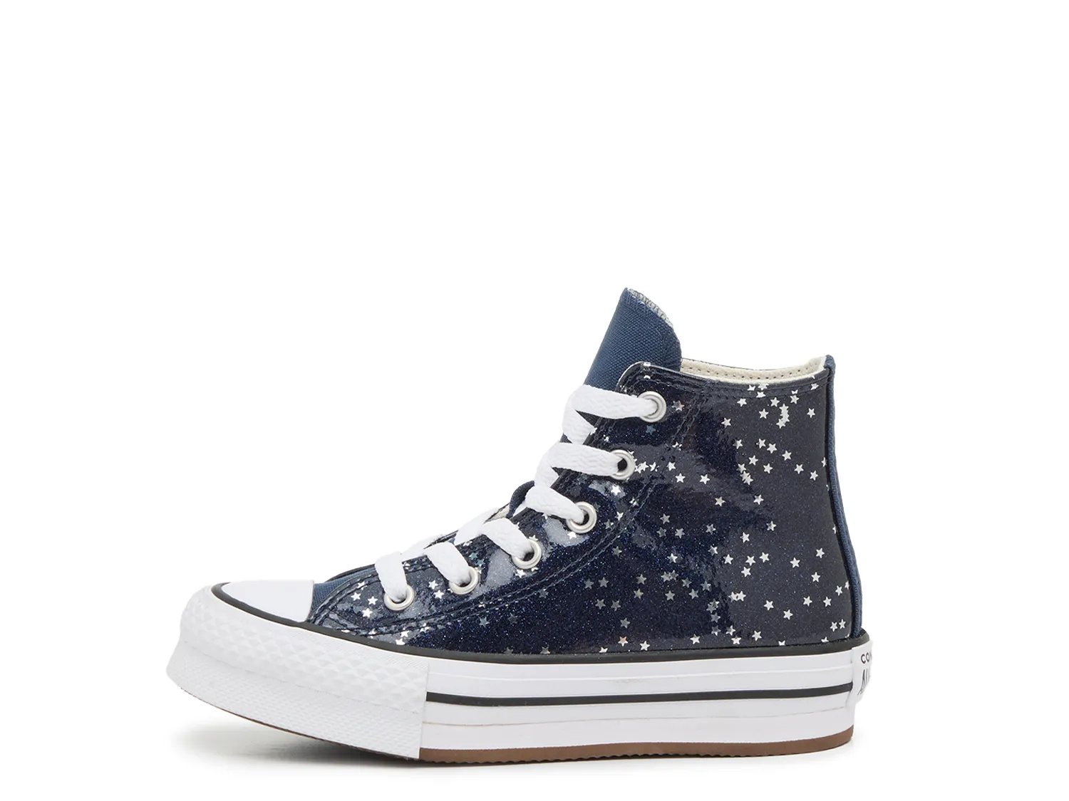 Кроссовки Converse Chuck Taylor All Star Glitter High-Top Sneaker - Kids', темно-синий — фото 3