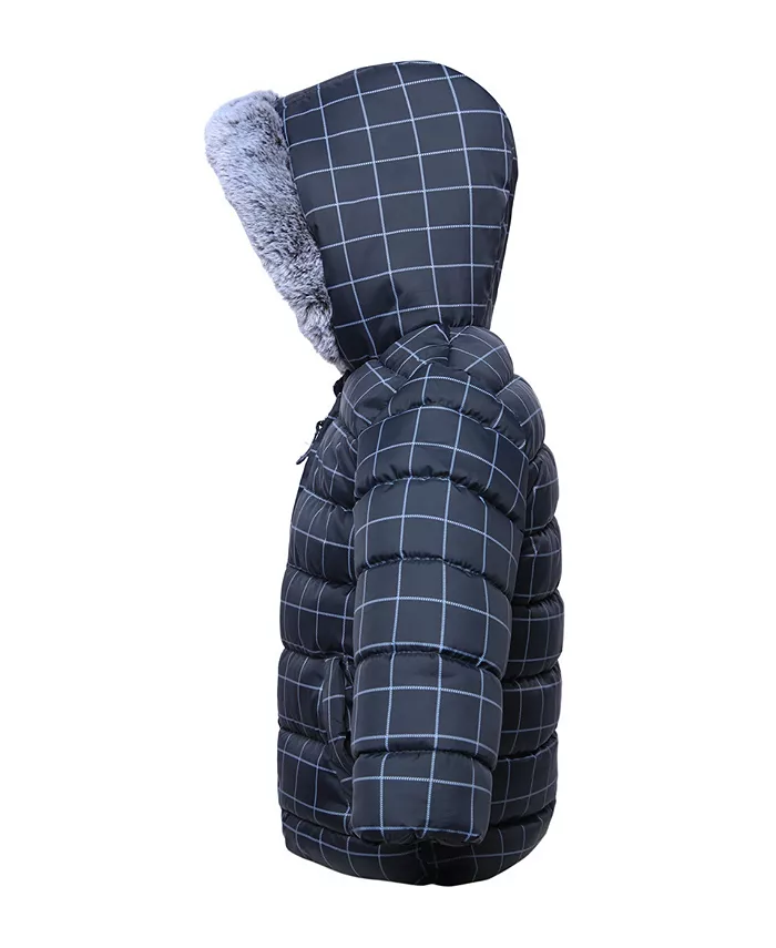 Детская утепленная куртка с капюшоном для мальчиков Baby Fleece Rokka&Rolla, серый — фото 2