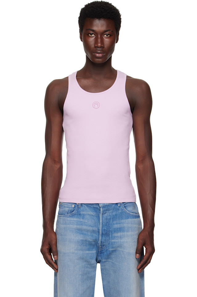 

Футболка-майка с логотипом Moon и ребристой фактурой Marine Serre, цвет sweet lilac